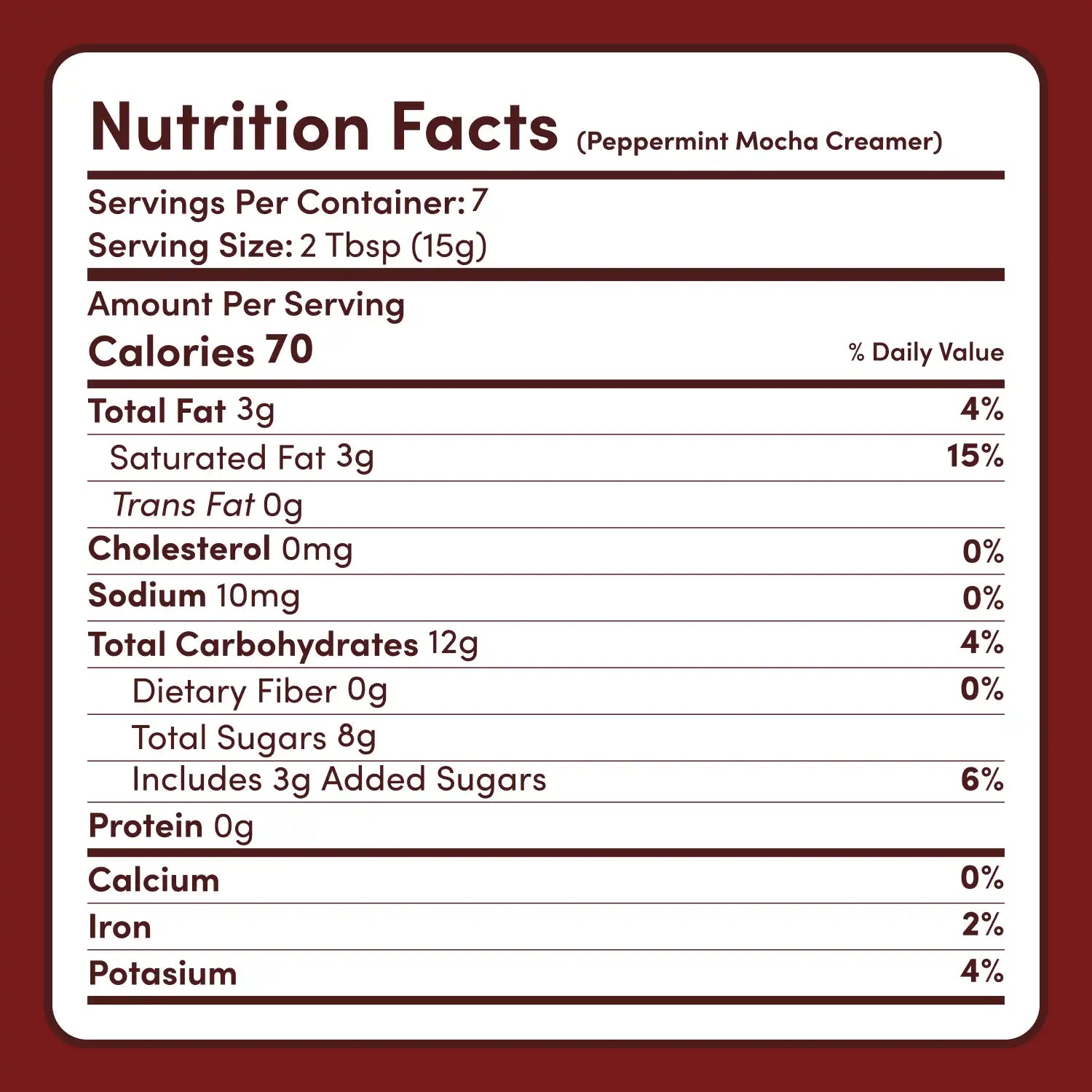 Peppermint Mocha Creamer Add-On (SPECIAL PRICING) L6