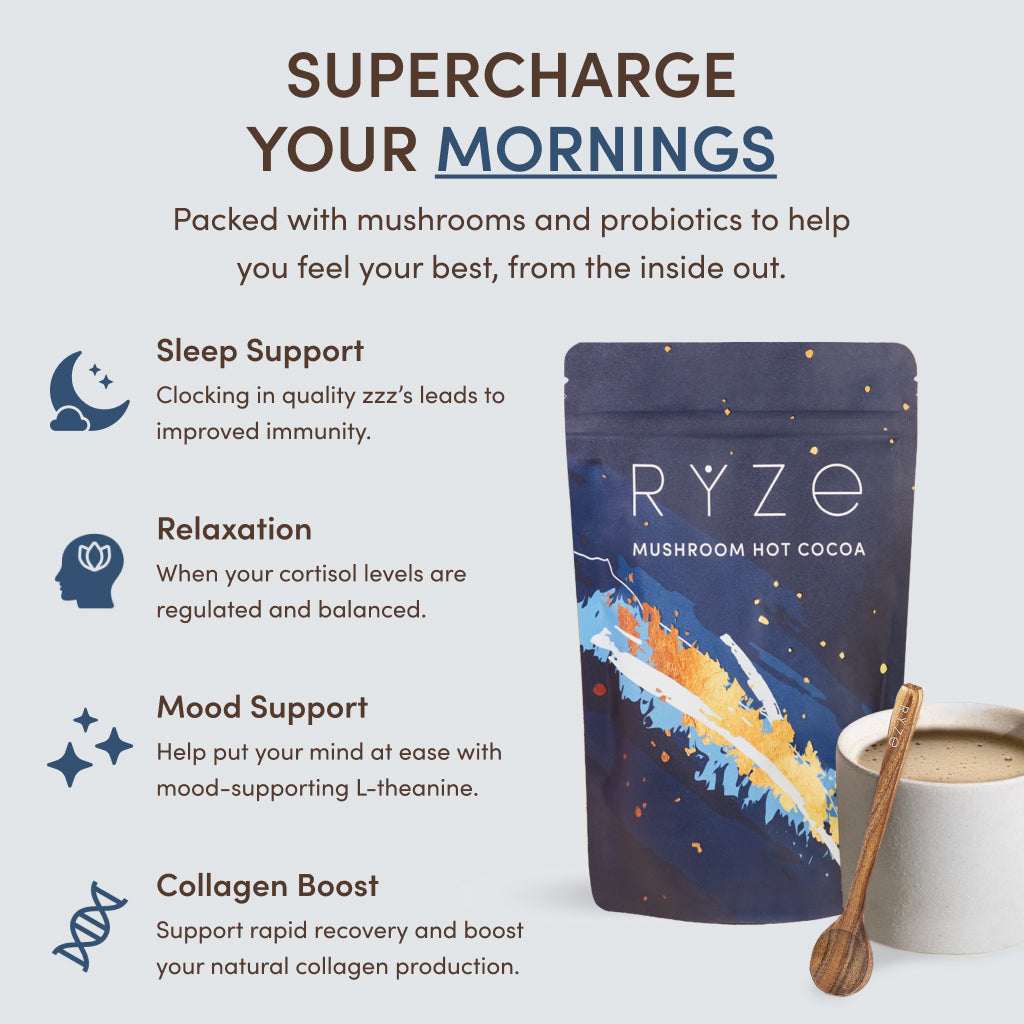 RYZE Nighttime Mushroom Cocoa Starter Bag D9