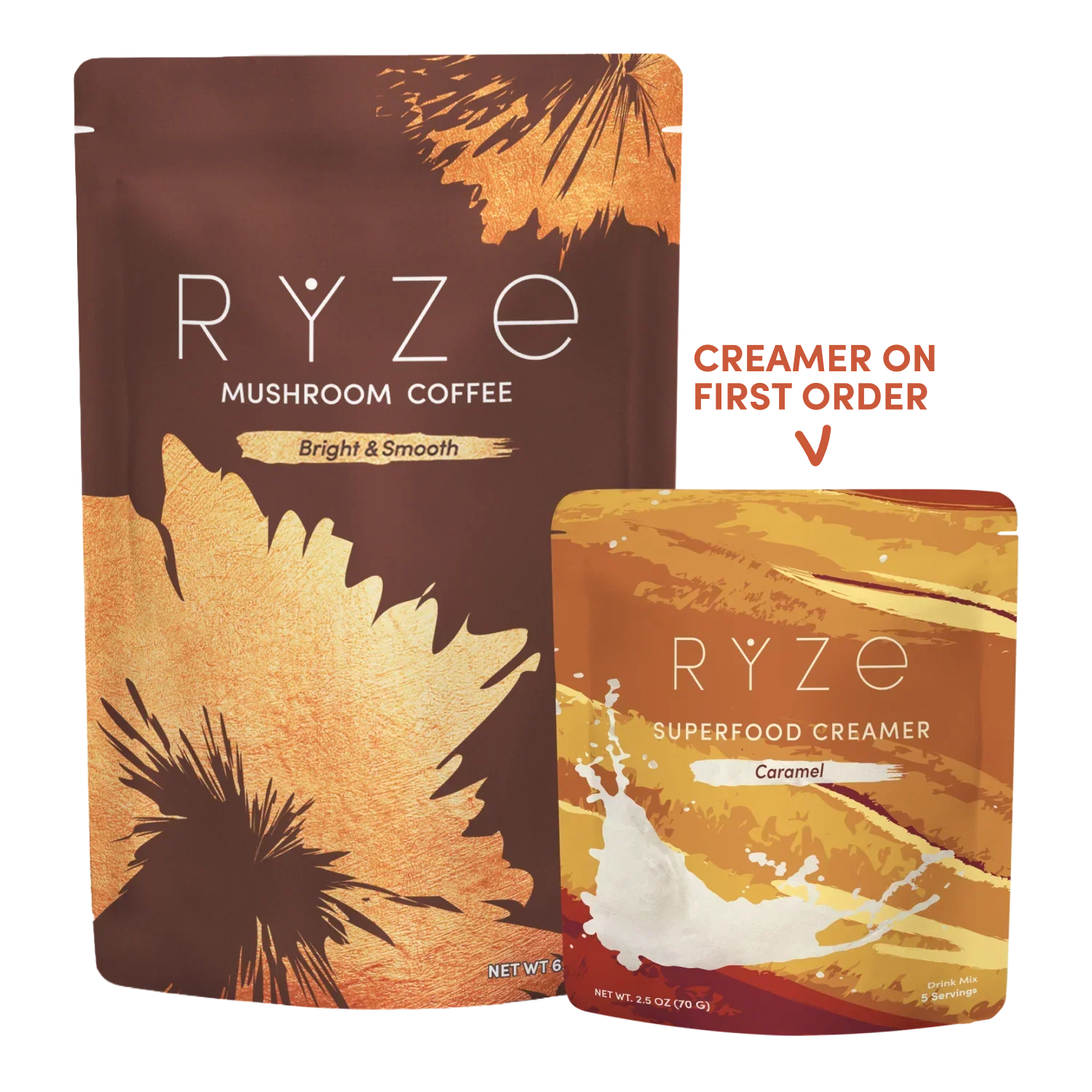 Mushroom Coffee + Caramel Creamer Set N8