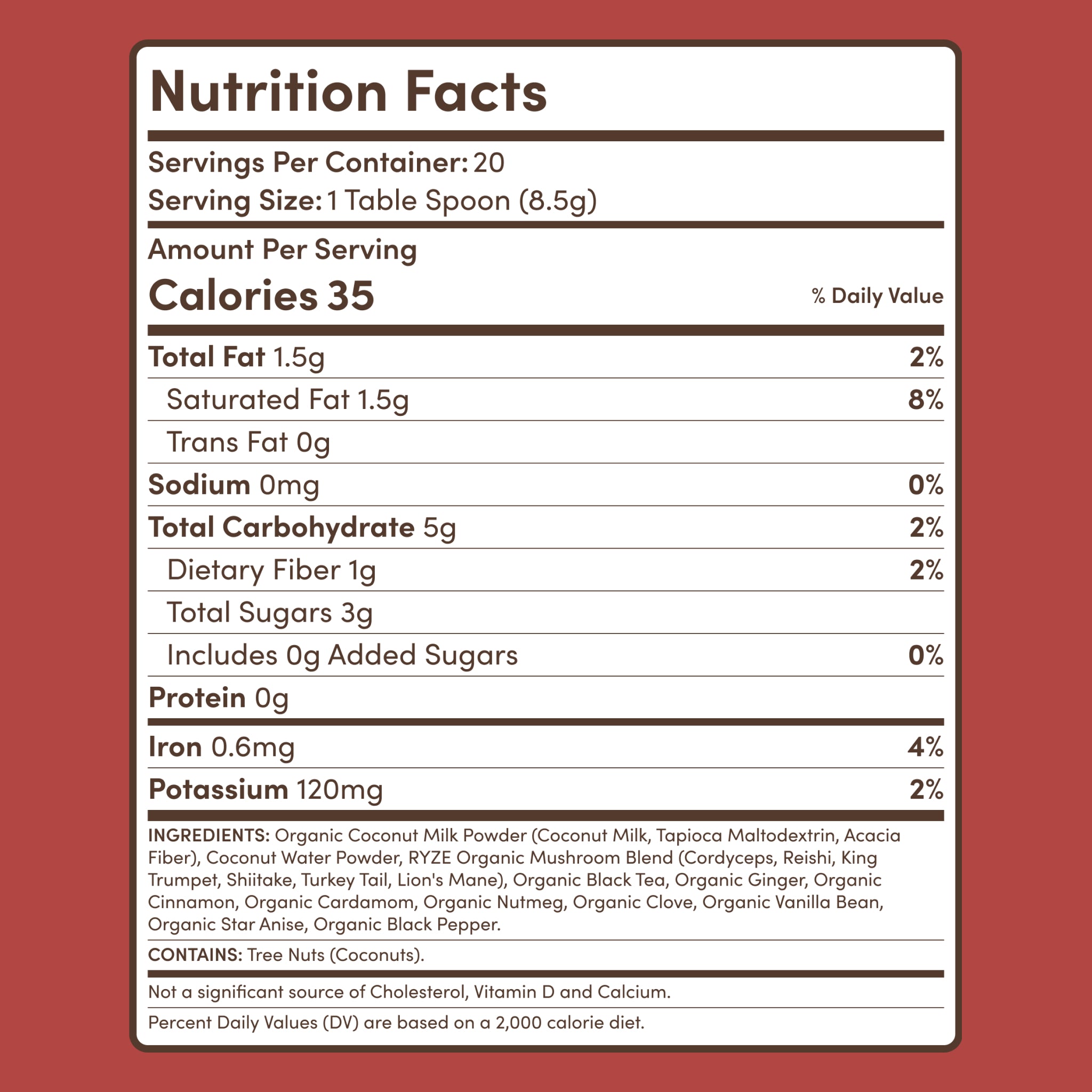 RYZE Mushroom Chai — Organic Instant Chai with Reishi & Organic Black Tea, 20 Servings P4