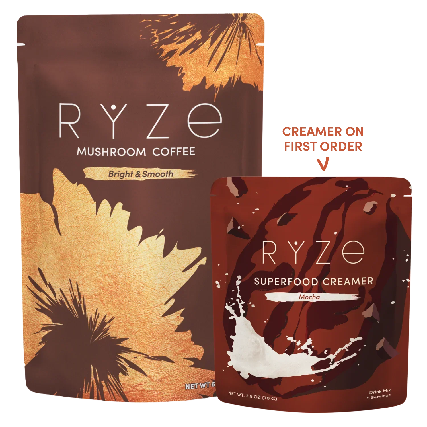 Mushroom Coffee + Mocha Creamer Set C2