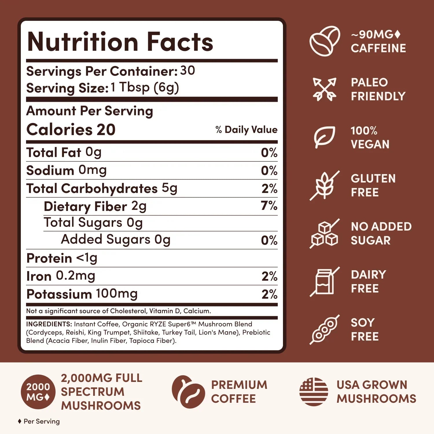 Mushroom Coffee Dark Roast Starter Kit 60 Serving B6