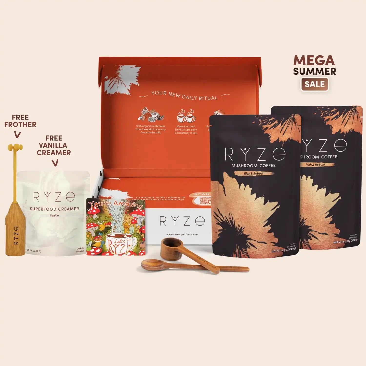 Mushroom Coffee Dark Roast Starter Kit (60 servings) J3