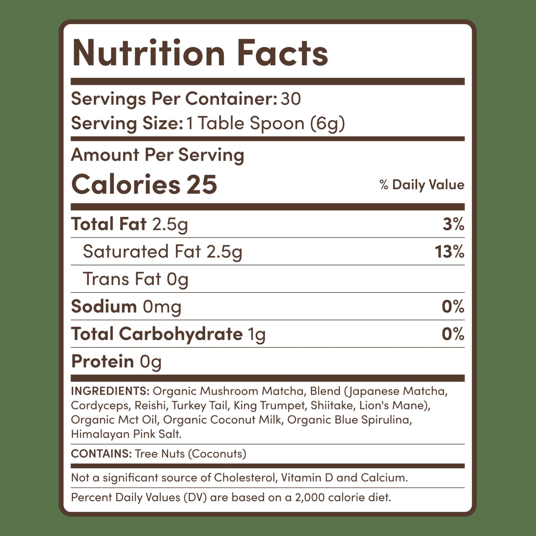 RYZE Mushroom Matcha — Organic Instant Matcha Latte with Lion's Mane & King Trumpet, 30 Servings C6