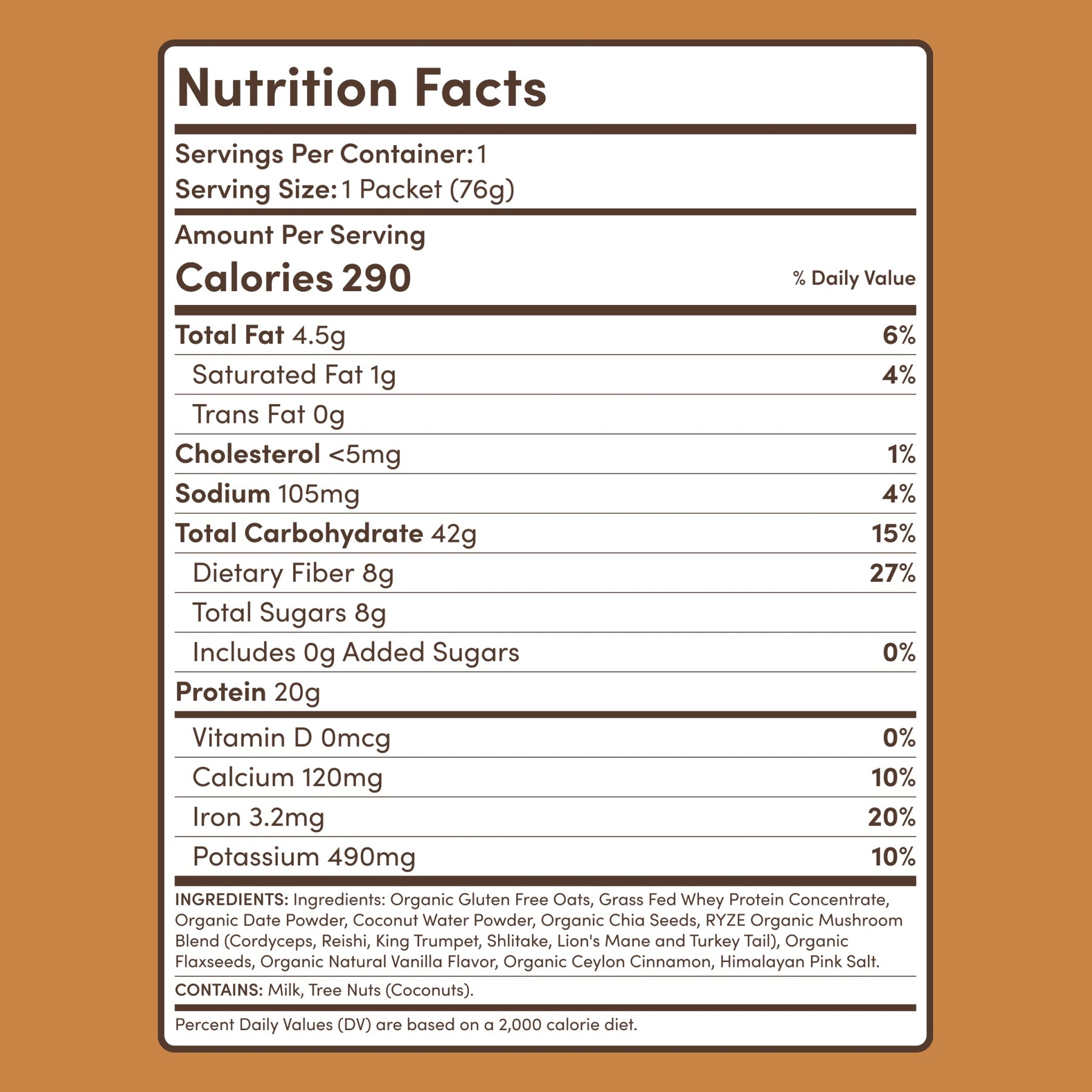 Mushroom Overnight Oats (14 Servings) O1