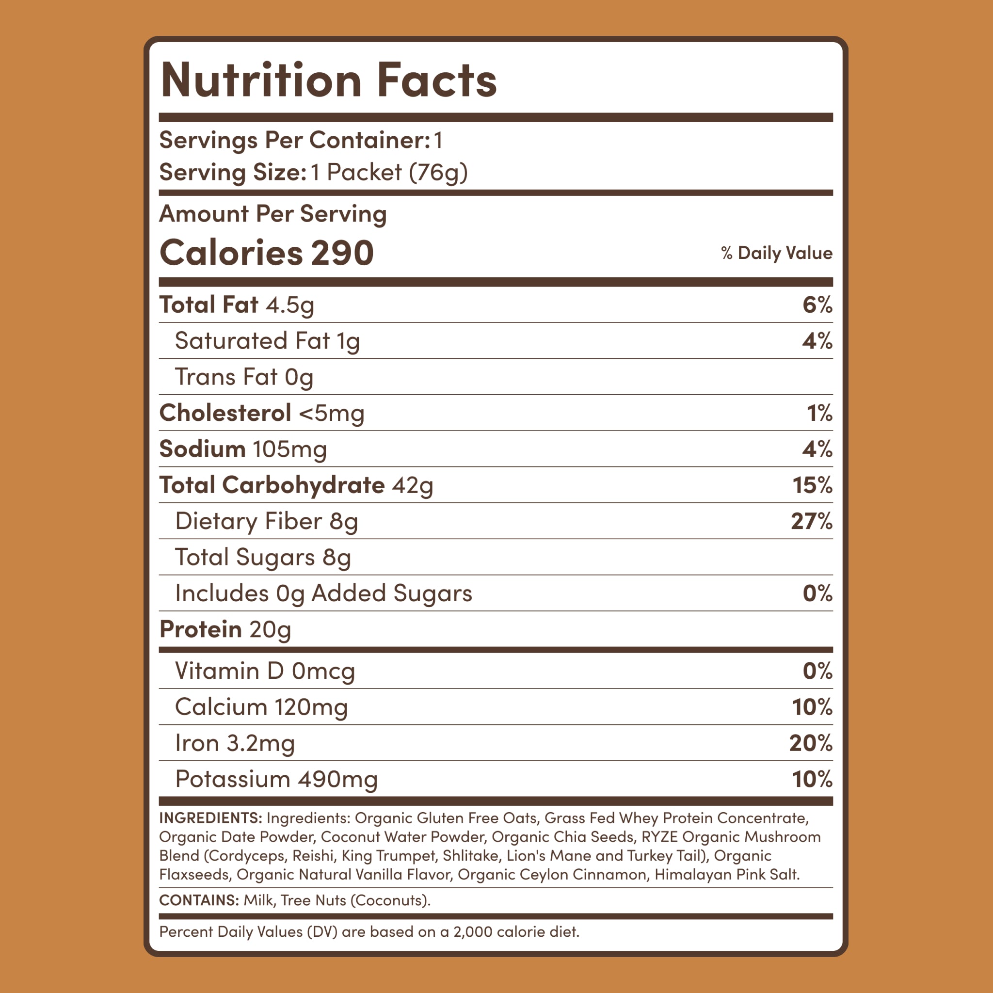 Mushroom Overnight Oats (14 Servings) O1