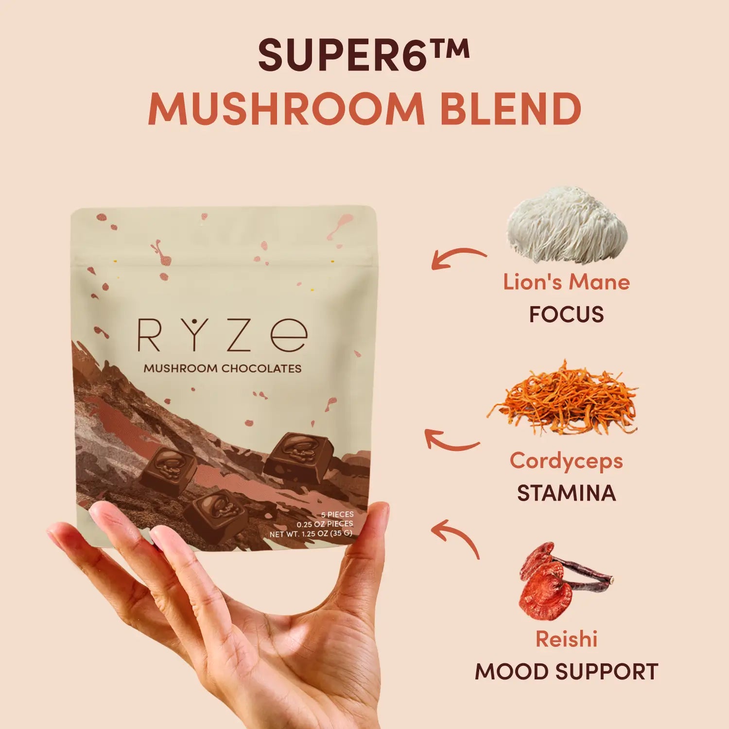 Mushroom Chocolates Rye (15 pieces) M3
