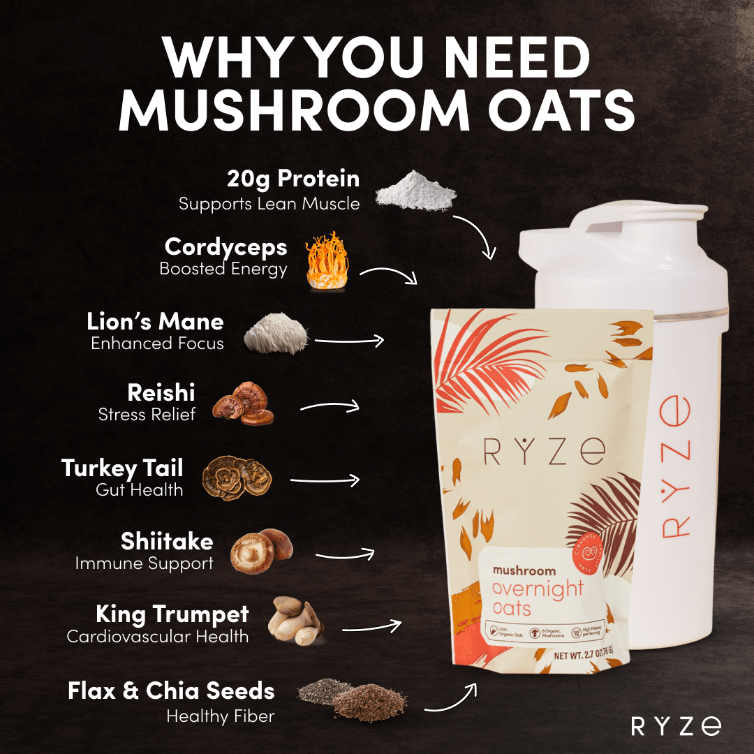 Mushroom Overnight Oats Pack (14 Servings) E4