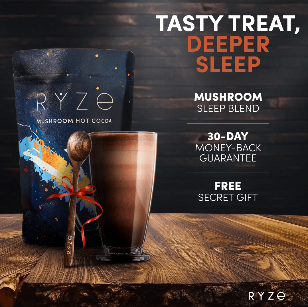 RYZE Hot Cocoa - with 6 Sleep Superfoods to Help Fall Asleep and Stay Asleep F0
