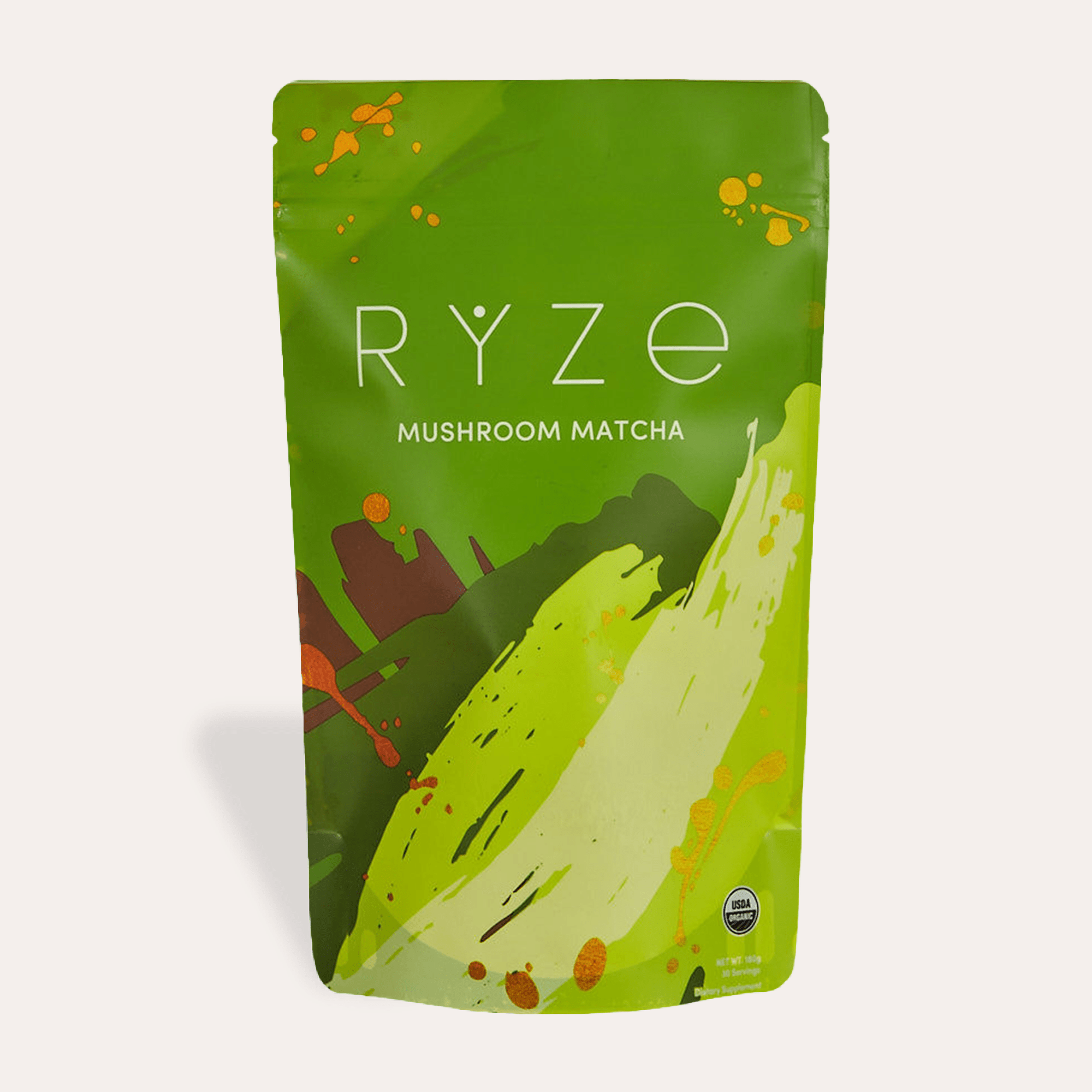 RYZE Mushroom Matcha - with 6 Organic Adaptogenic Mushrooms Grown In USA and Ceremonial-Grade Japanese Matcha R5