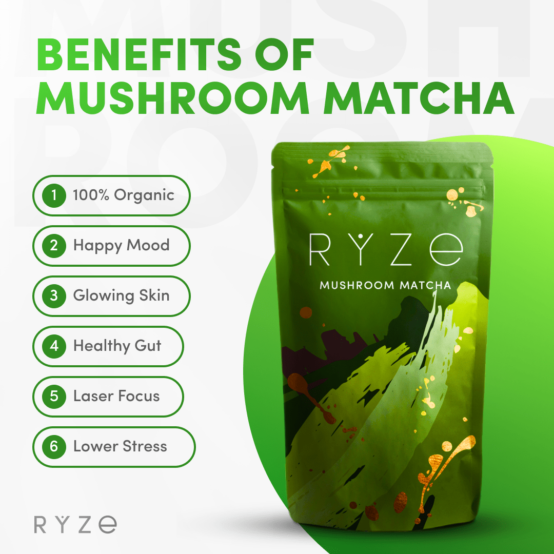 RYZE Organic Mushroom Matcha Starter Kit (60 servings) R3